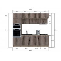 Bucatarie ZONE 260 FRONT PAL K002 / decor K366